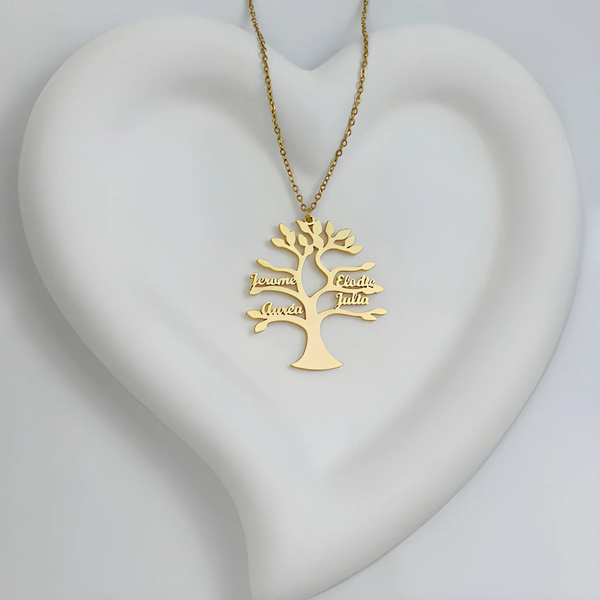 Collar Personalizado Árbol de la Vida con Nombres – Collar Familiar Grabado