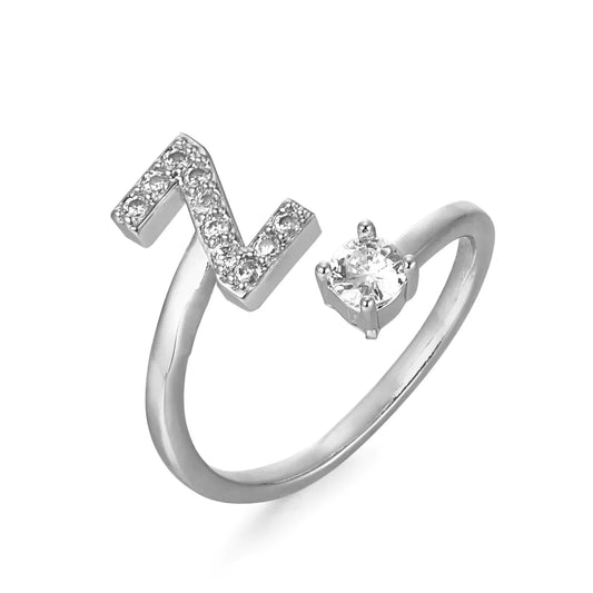Anillo con Letra de Circonia