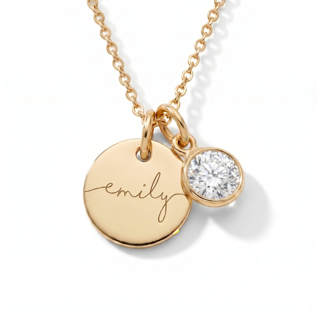 Collar con Nombre y Piedra de Nacimiento