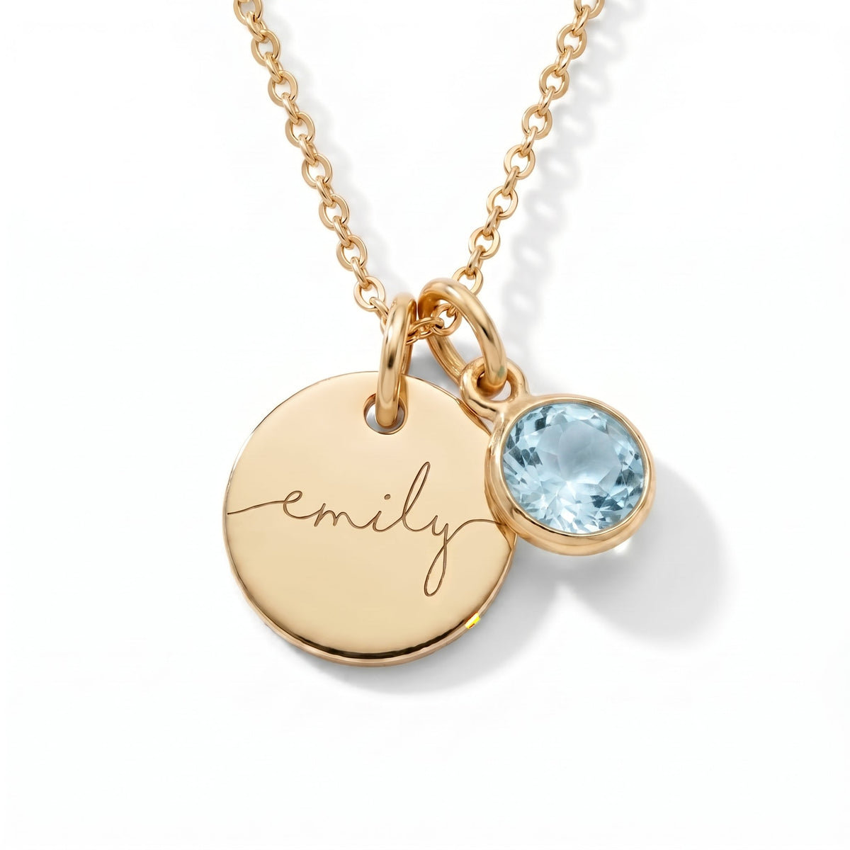 Collar con Nombre y Piedra de Nacimiento