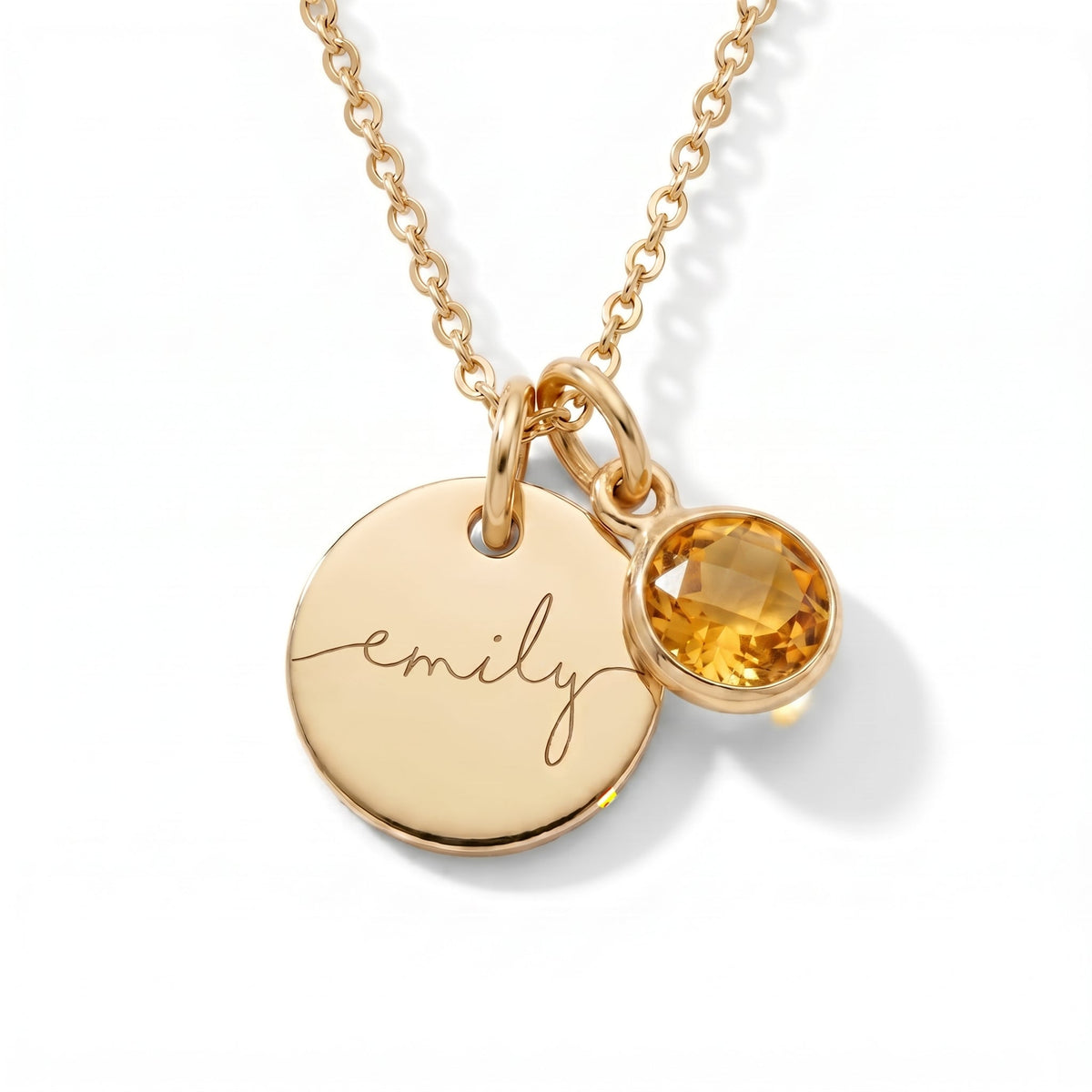 Collar con Nombre y Piedra de Nacimiento