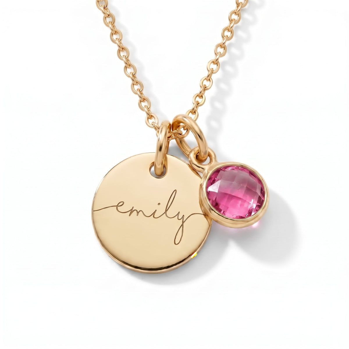 Collar con Nombre y Piedra de Nacimiento