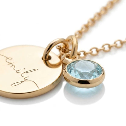 Collar con Nombre y Piedra de Nacimiento
