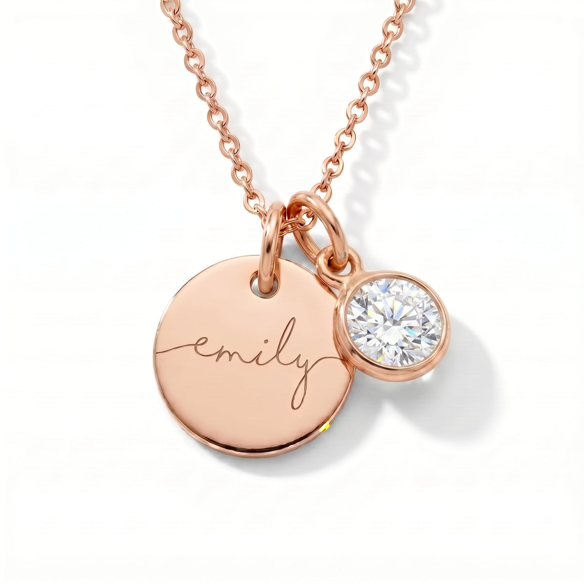 Collar con Nombre y Piedra de Nacimiento