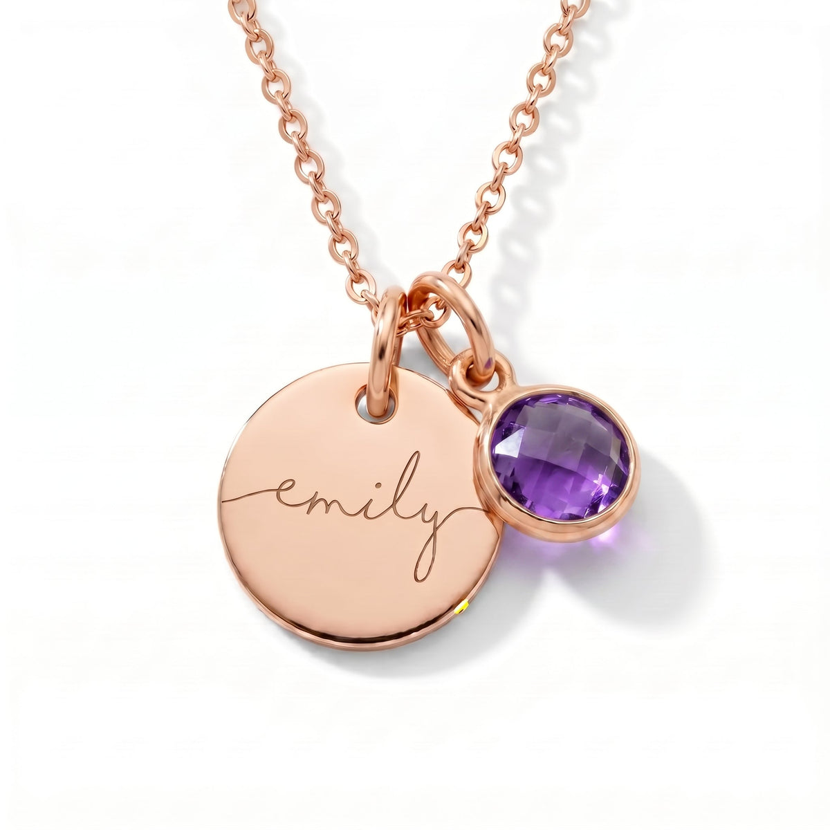 Collar con Nombre y Piedra de Nacimiento