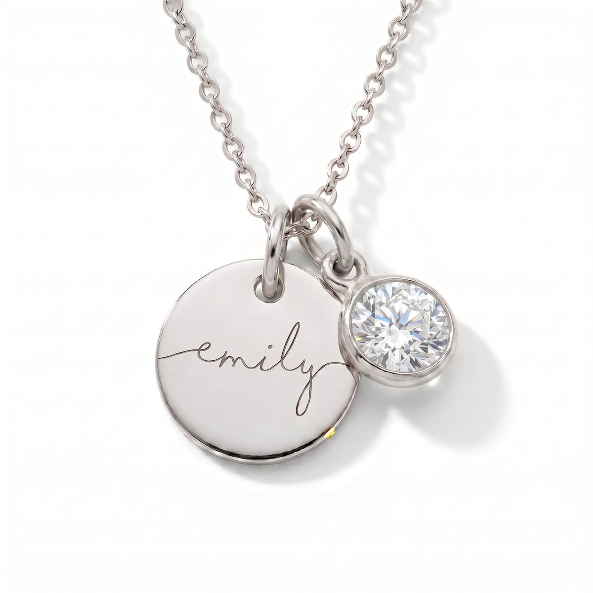 Collar con Nombre y Piedra de Nacimiento