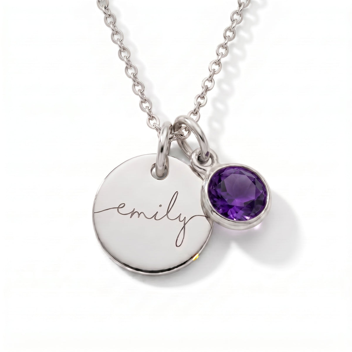 Collar con Nombre y Piedra de Nacimiento