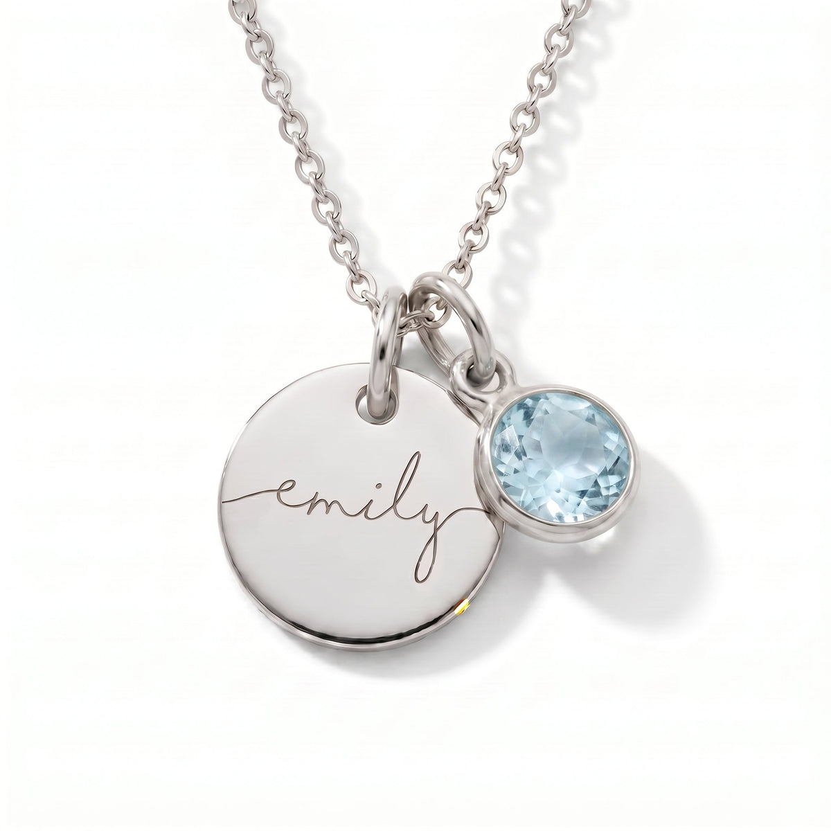 Collar con Nombre y Piedra de Nacimiento