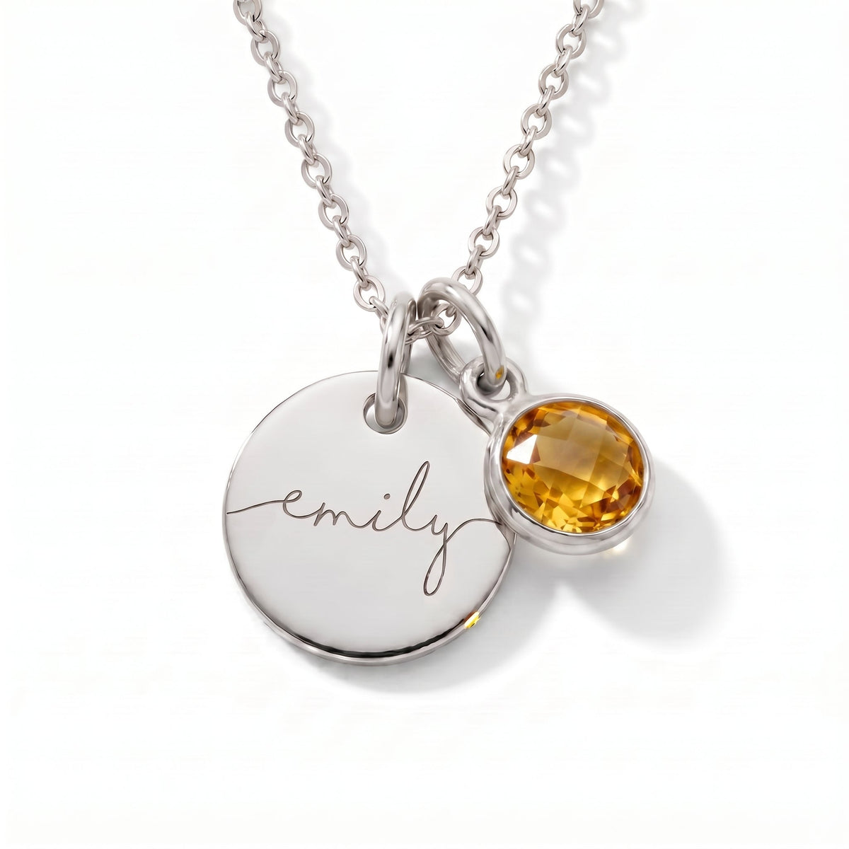 Collar con Nombre y Piedra de Nacimiento