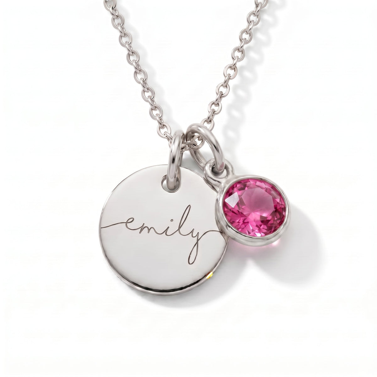 Collar con Nombre y Piedra de Nacimiento