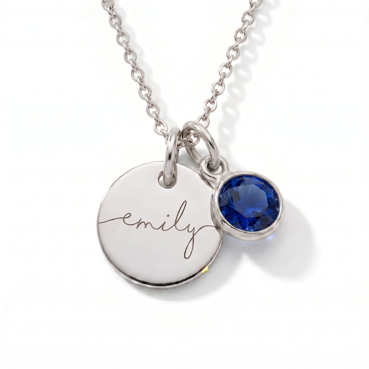 Collar con Nombre y Piedra de Nacimiento
