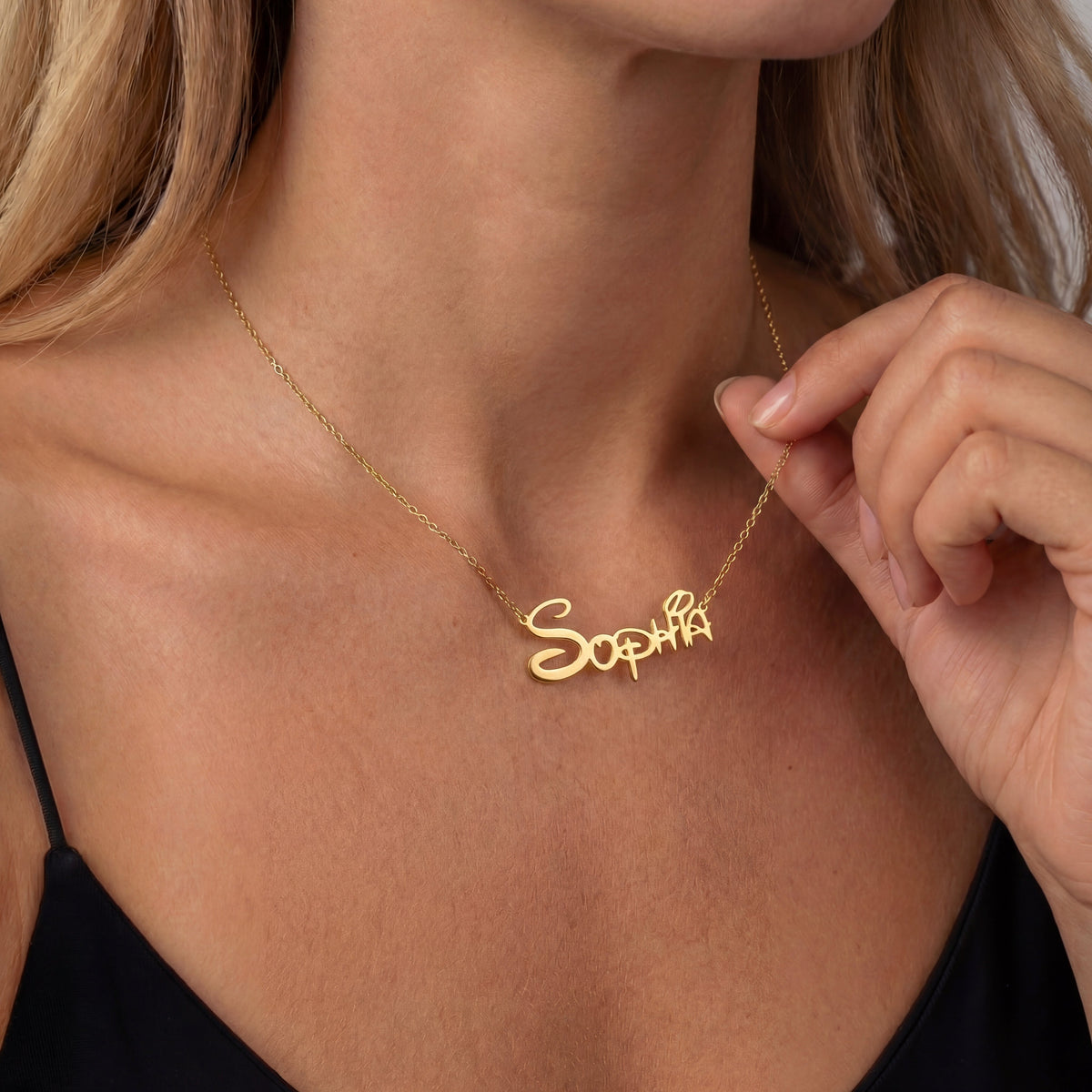 Collar con Nombre Estilo Princesa
