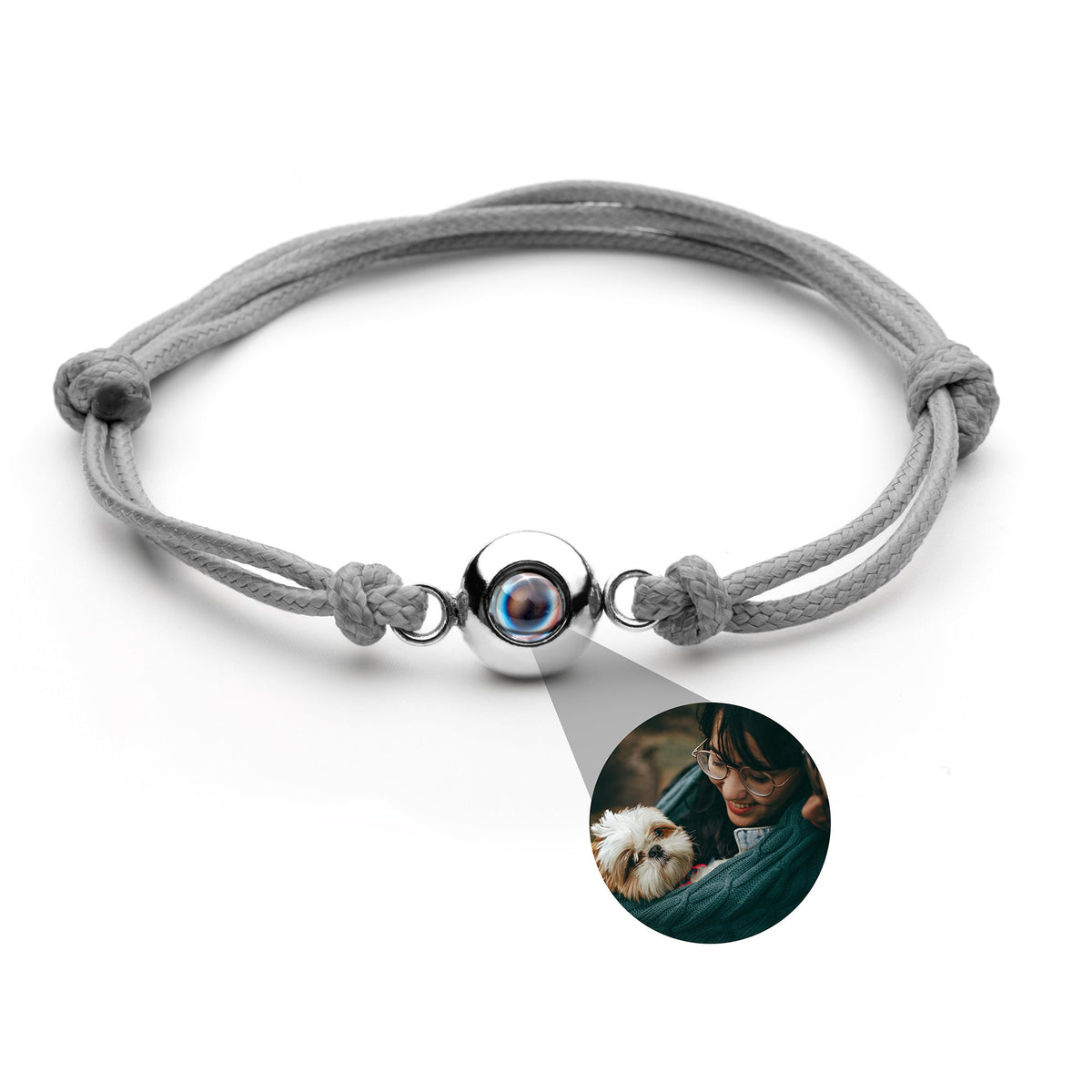 Pulsera de Foto con Nudo Marinero